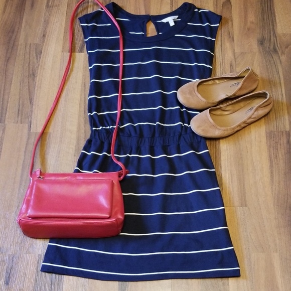 Banana Republic Factory Dresses & Skirts - {Banana Republic} Striped Navy Dress